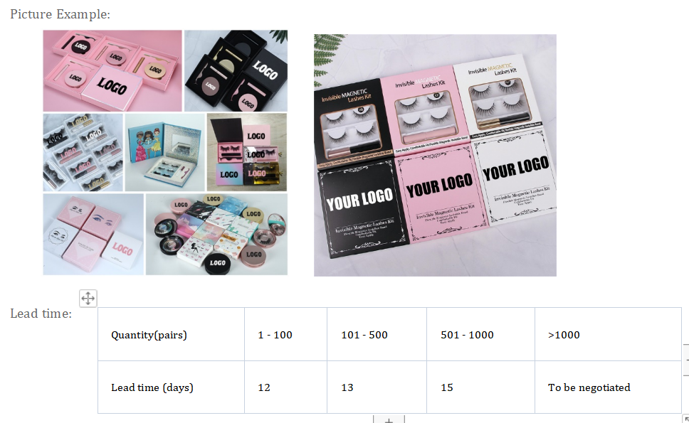 wholesale magnetic eyelash custom magnetic lashes no magnets eye lashes private label 3d magnetic eyelashes  