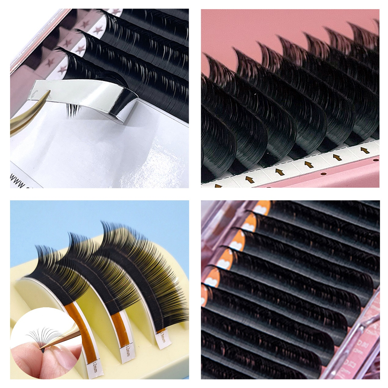 Yy Shaped Cilia Individual Y Wire Eyelash Fluffy Clusters 2D Pre-Made Volume Fans Self Grafted Y Lashes Extension Cilios  