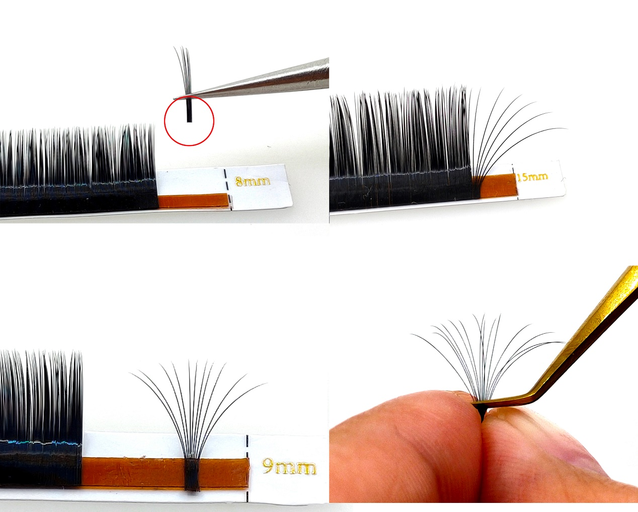 Yy Shaped Cilia Individual Y Wire Eyelash Fluffy Clusters 2D Pre-Made Volume Fans Self Grafted Y Lashes Extension Cilios  