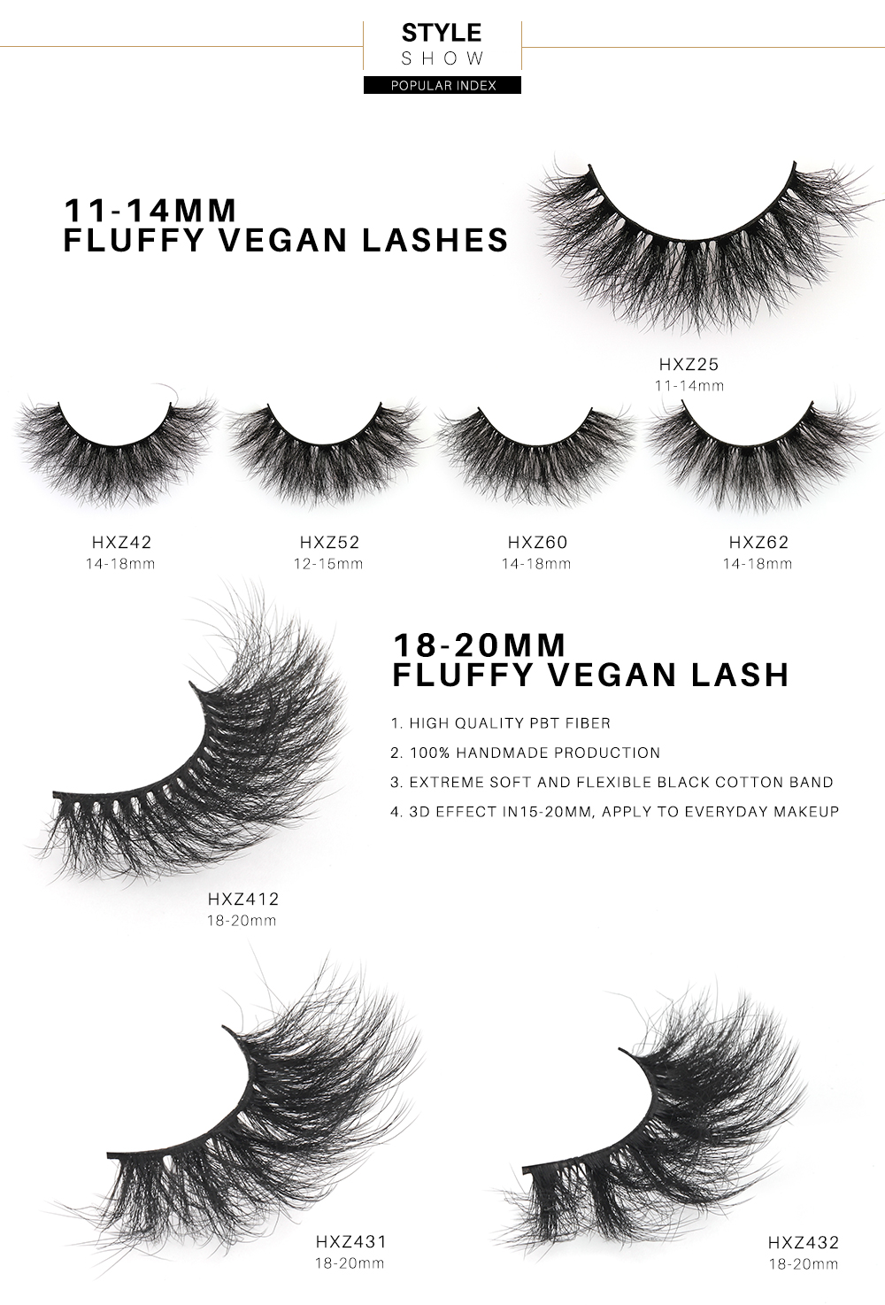 Pecamei False Eyelashes Natural Look 14 Pairs Wispy Fluffy Lashes Faux Mink Lashes Self Adhesive Eyelashes Black - Half Lashes, LK29  